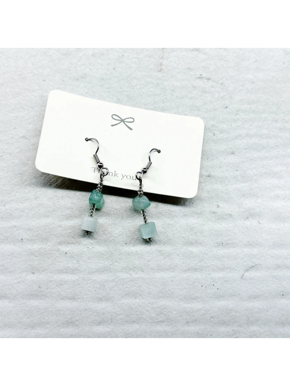 7364gc. Green Stone Earrings